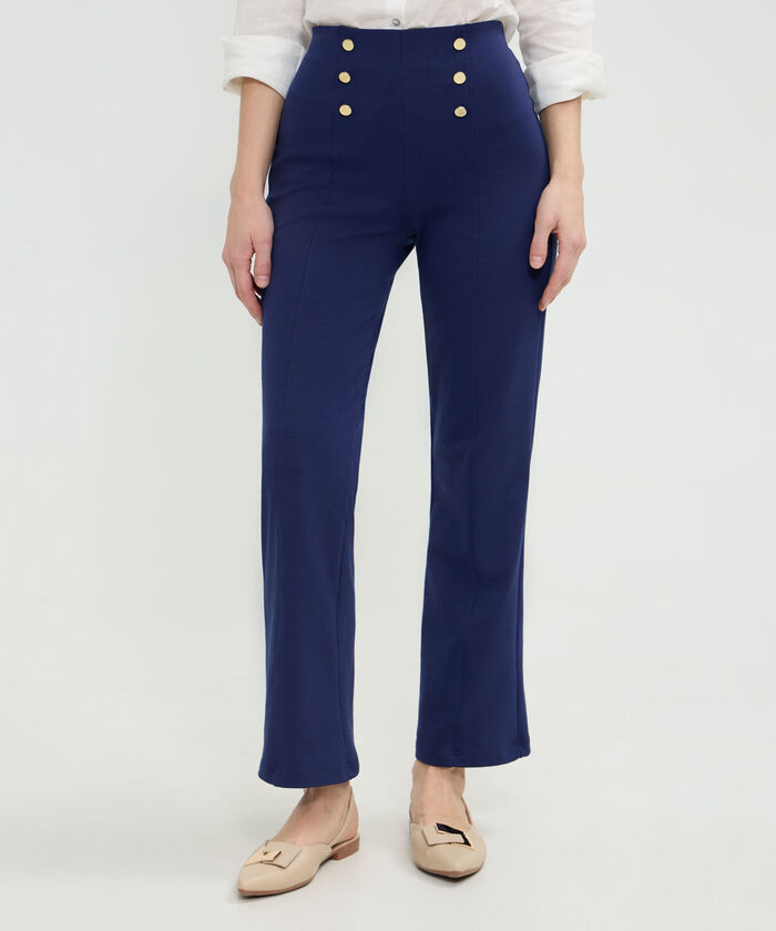 Leggins Unicolor Con Botones