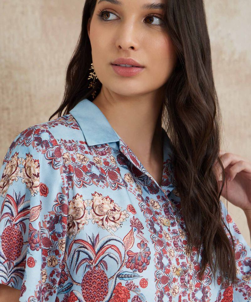 Camisa Resort Estampada Campa&ntilde;a Beatriz Camacho
