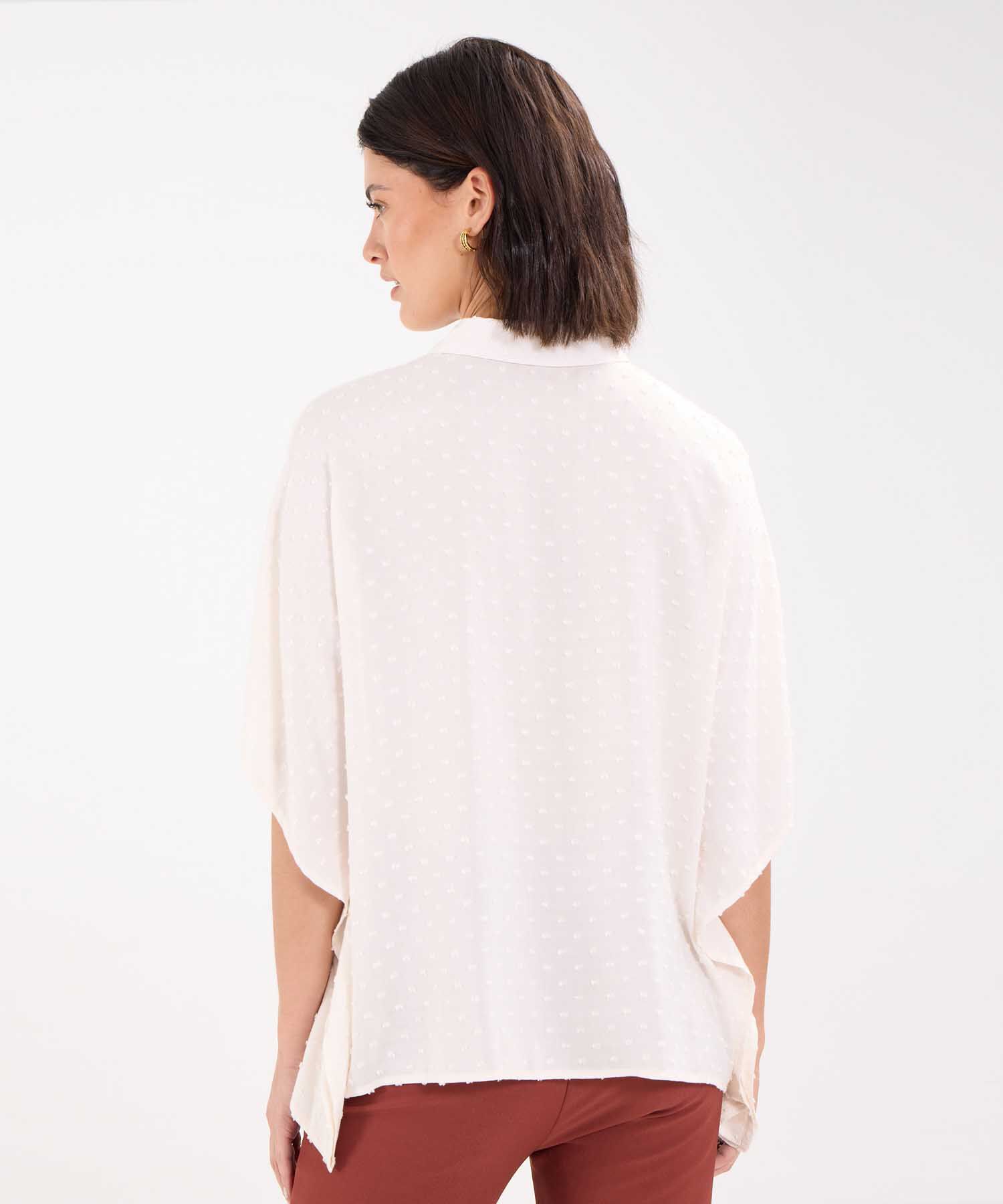 Camisa con Lunares en Tela