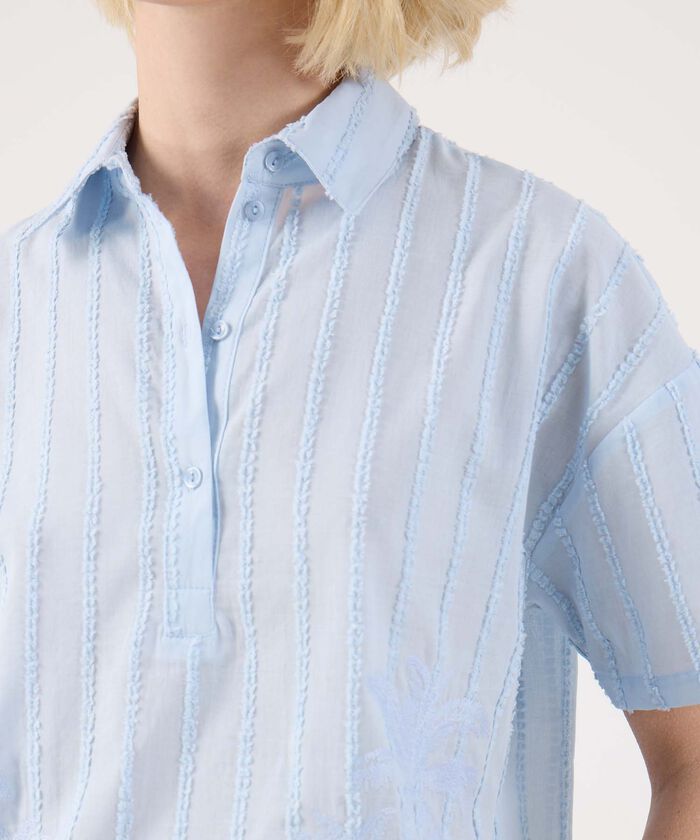 Camisa Manga Corta Bordada