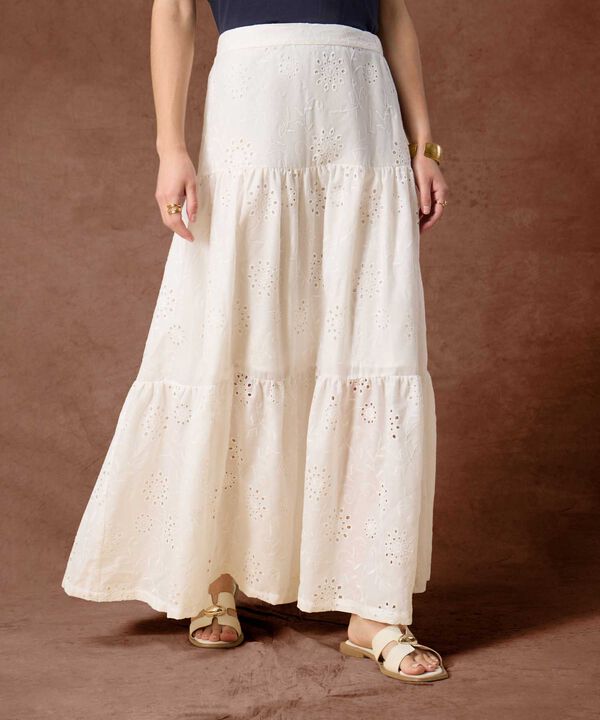 Falda Calada Para Mujer Dise&ntilde;o Larga De Volantes