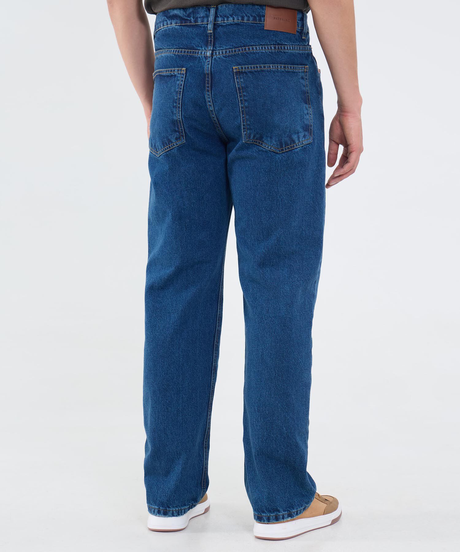 Jeans Relax Fit Tono Azul Medio Oscuro