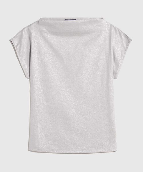 Blusa con Foil Plateado