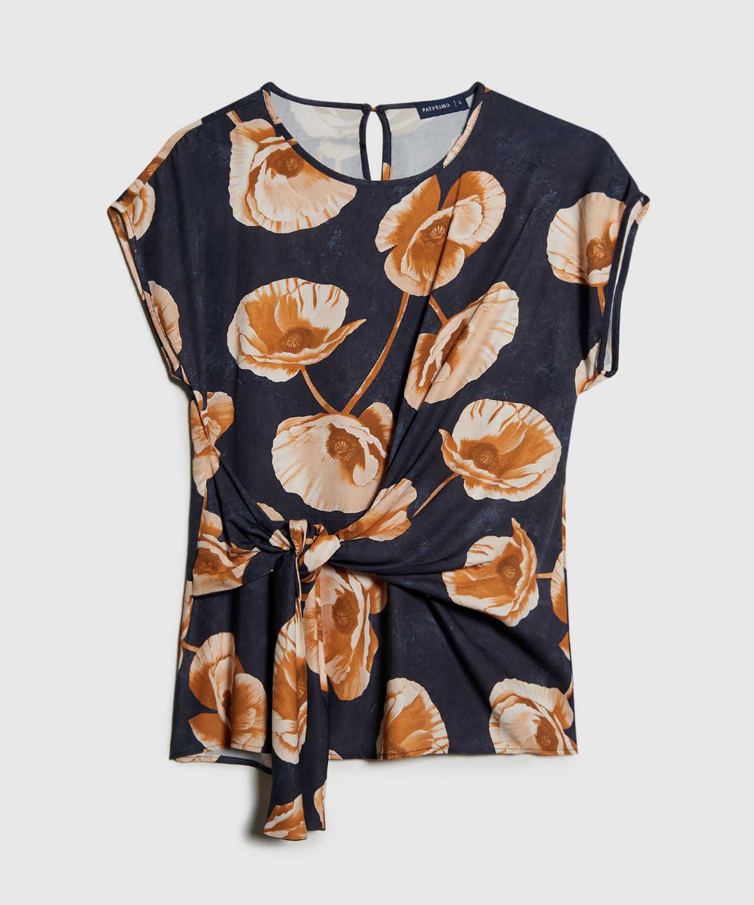 Blusa Estampada con Anudado