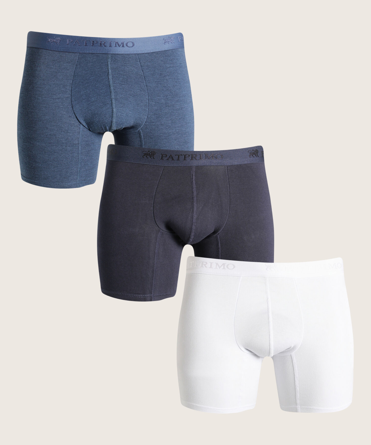 Boxer Pack X3 Medio Algod&oacute;n Unicolor