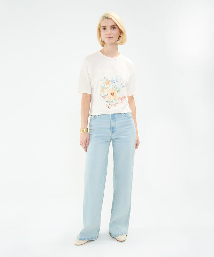 Camiseta Bordada con Estampado