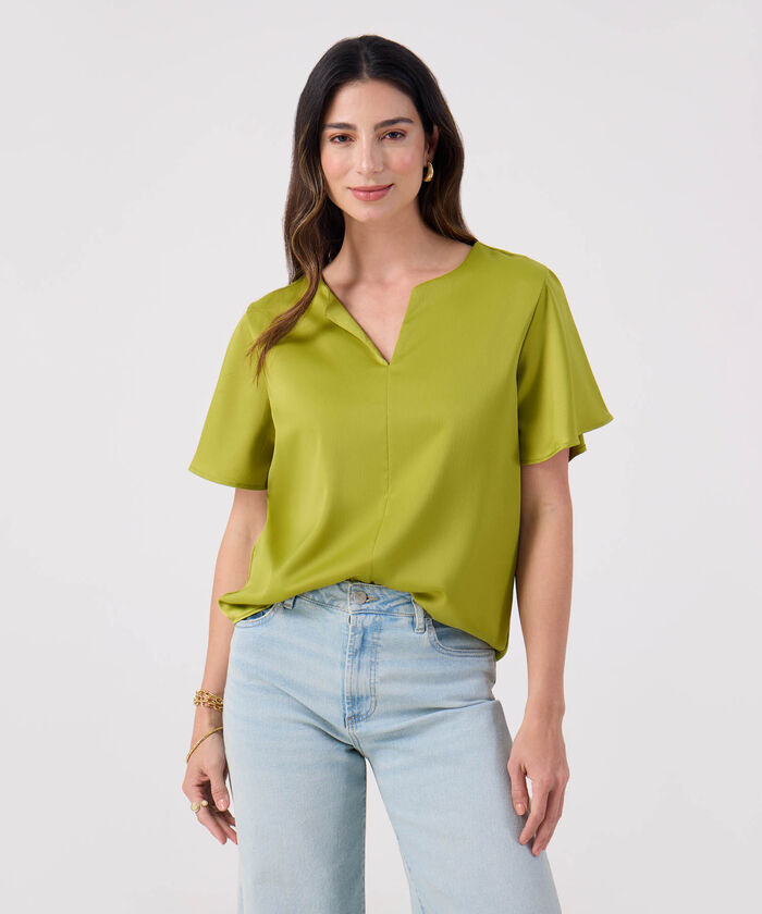 Blusa Unicolor Satinada 