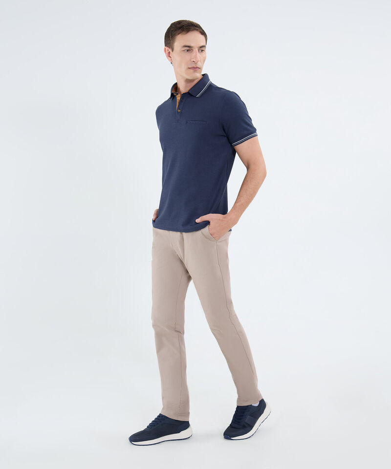 Polo Unicolor Para Hombre