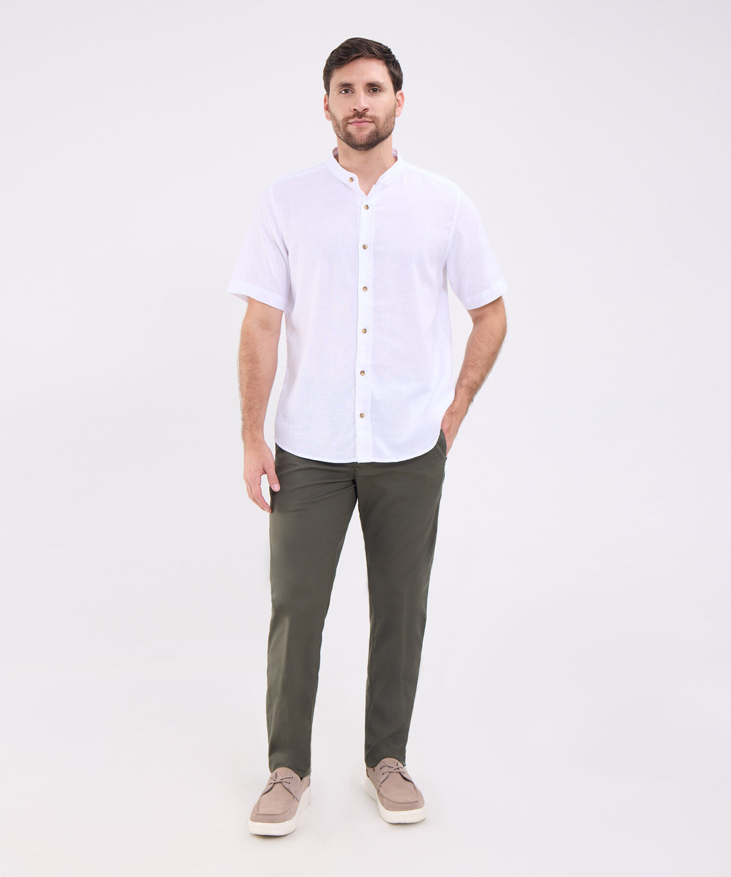 Pantalon Unicolor Para Hombre