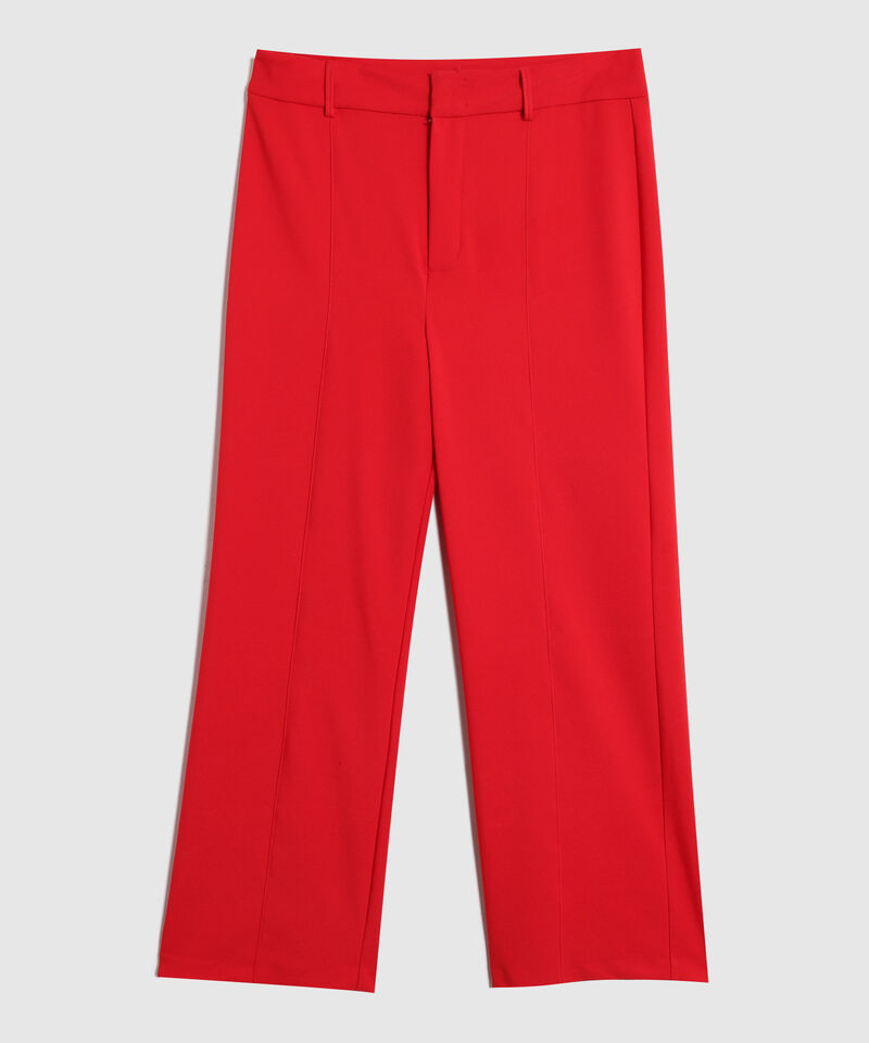 Pantal&oacute;n Recto Mujer Costura Frontal El&aacute;stico