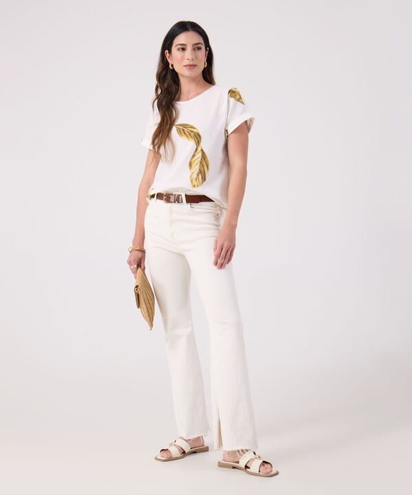 Blusa Estampada Cuello Redondo 