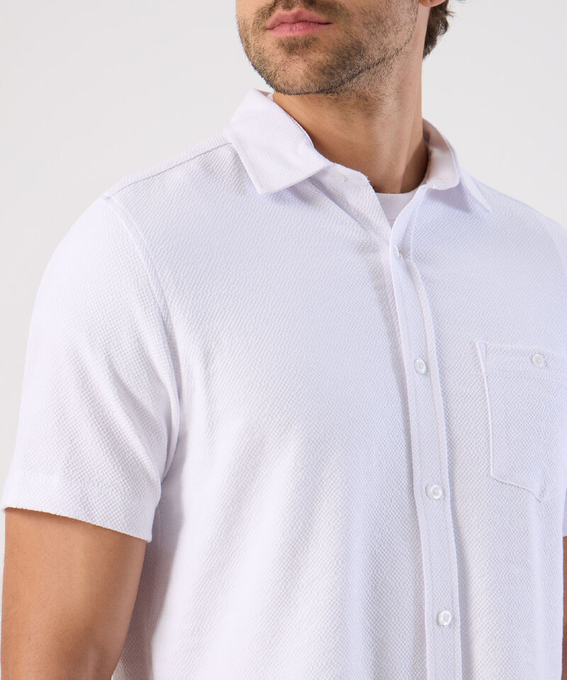Camisa Casual De Textura Para Hombre