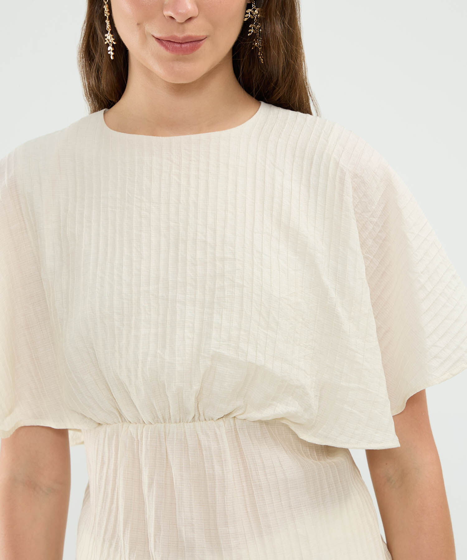 Blusa Con Manga Acampanada Para Mujer