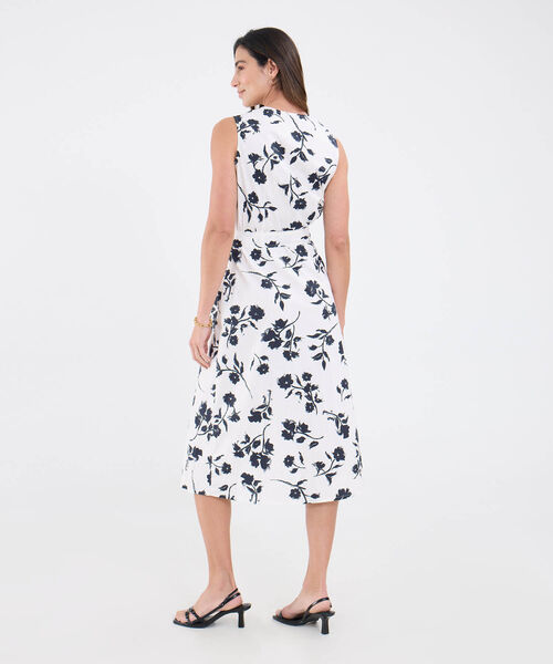 Vestido Estampado Con Cinturon