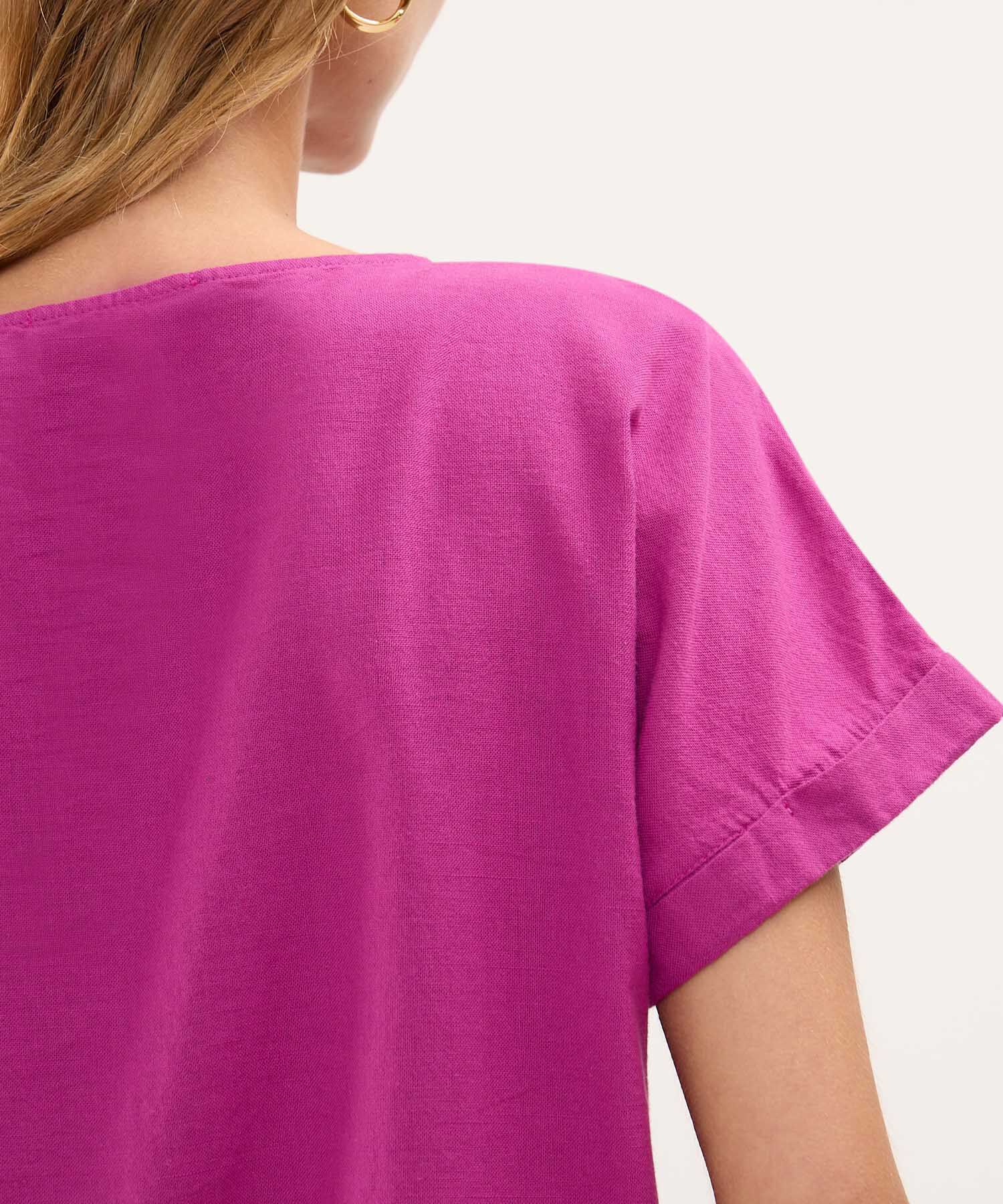 Blusa en Efecto Lino