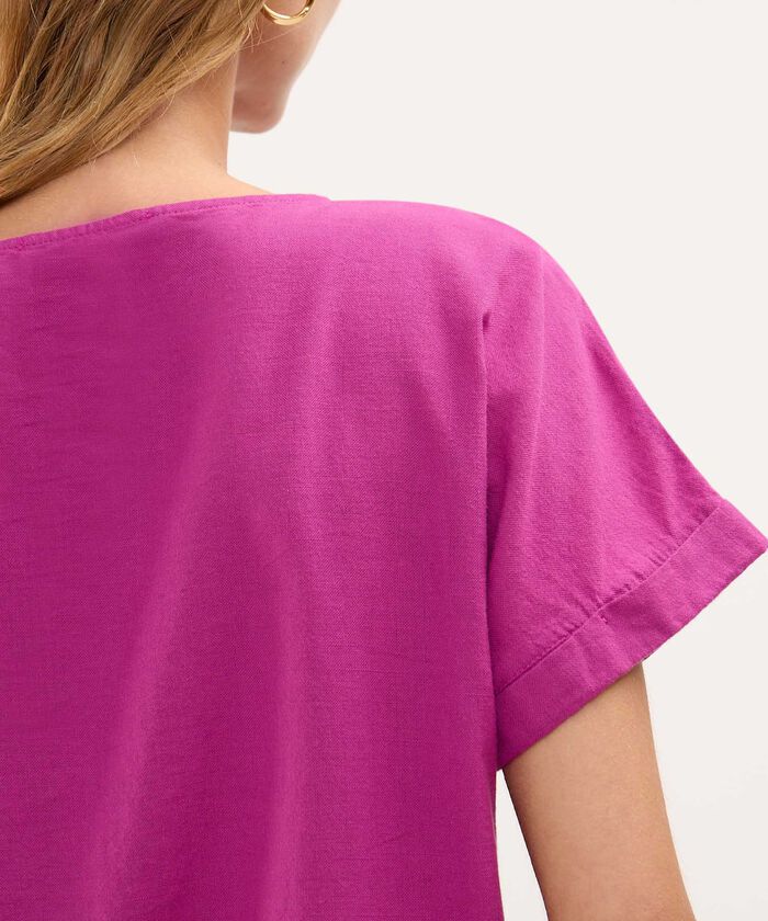 Blusa en Efecto Lino