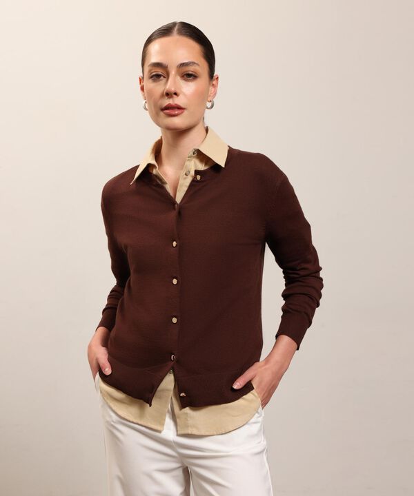 Saco Tipo Cardigan Unicolor  image number null