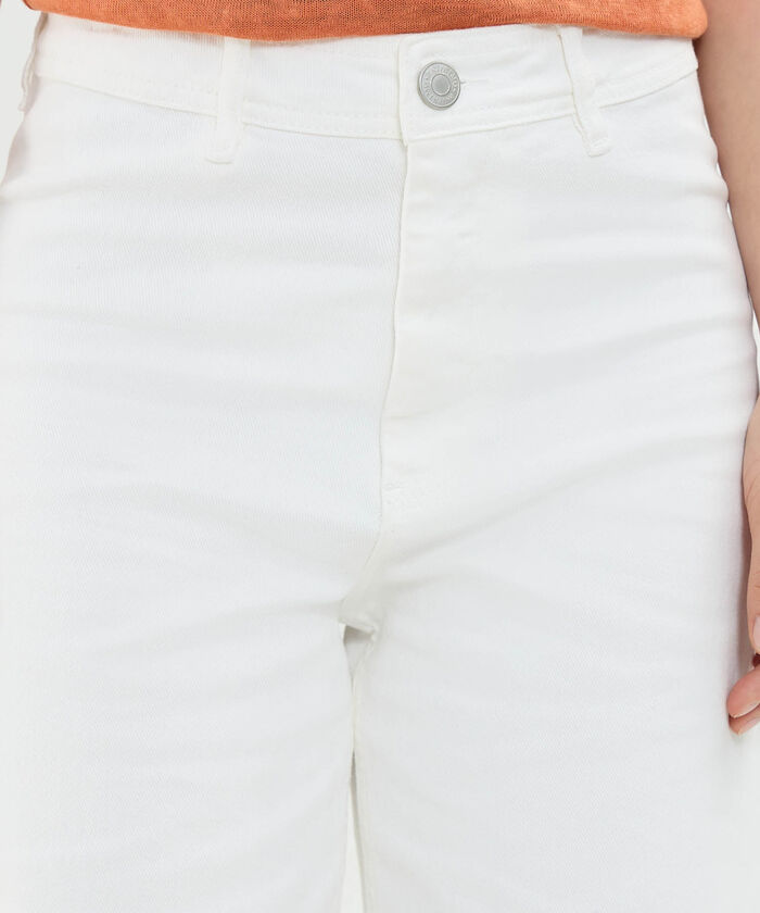 Jeans Culotte Tono Blanco