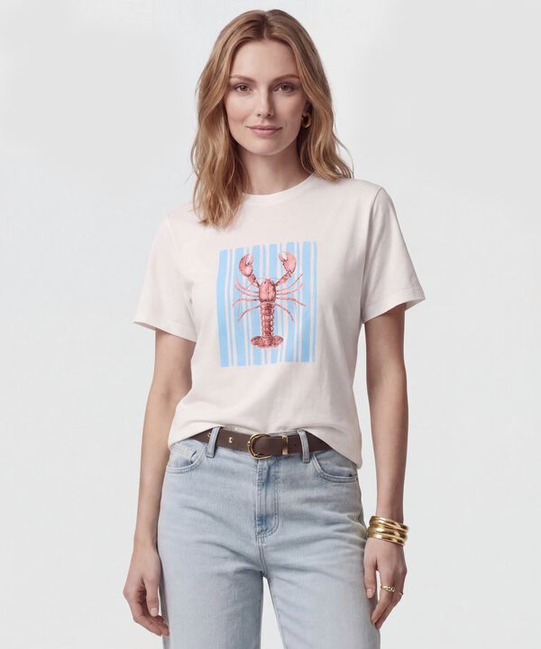 Camiseta Estampada Esencial Para Mujer image number null