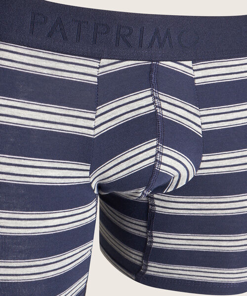 Boxer Pack X2, Medio Elástico Expuesto, Estampado Mini - Preteñido Rayas