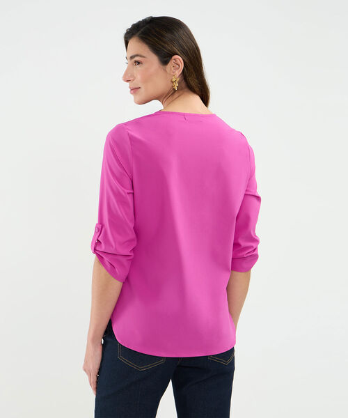 Blusa Escotada Manga ¾