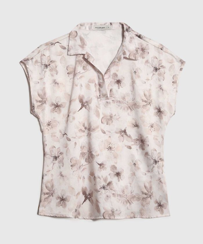 Blusa Satinada Estampada