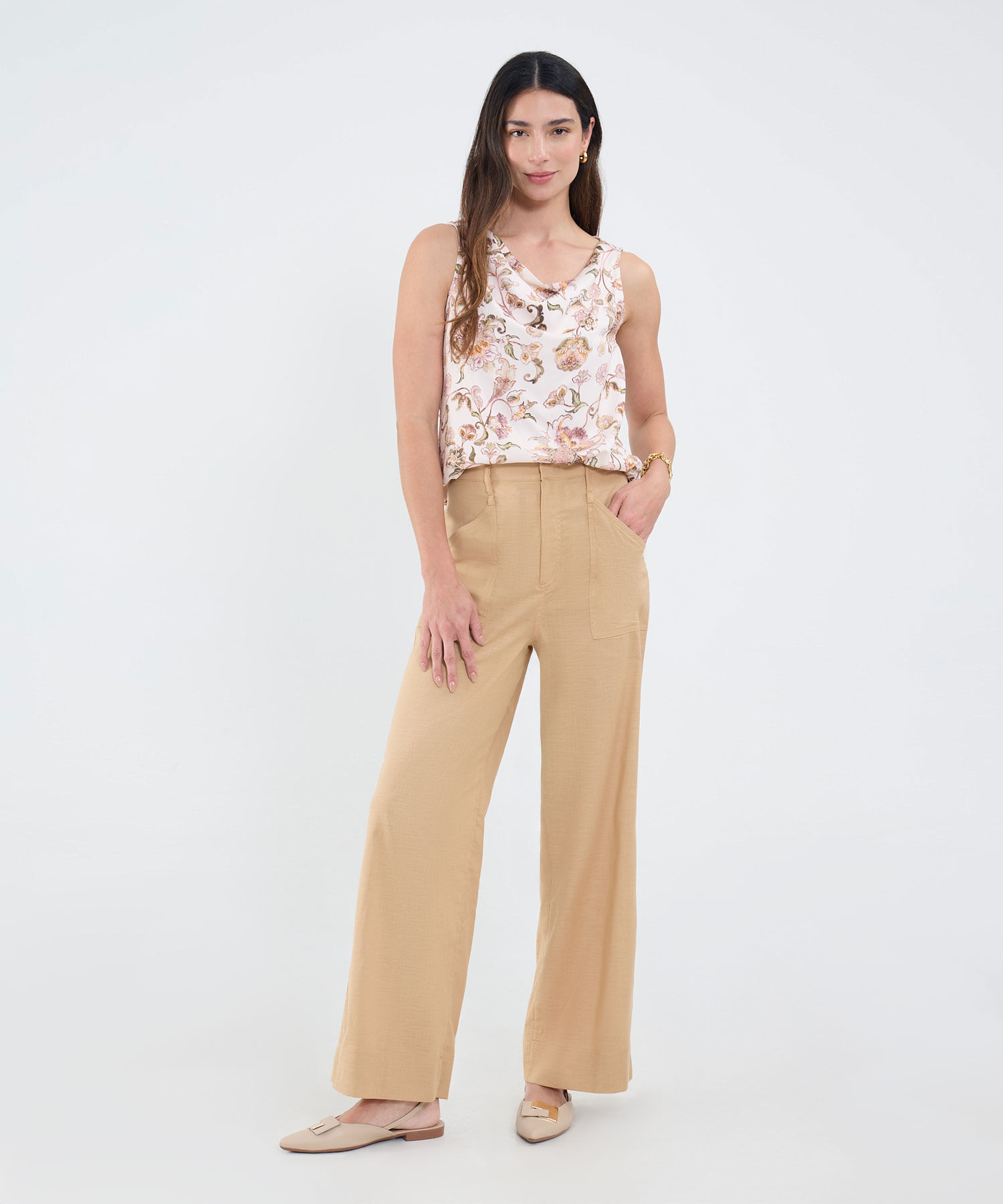 Pantal&oacute;n Fluido Unicolor