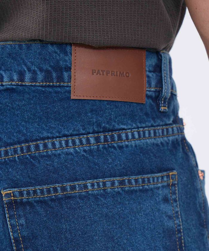 Jeans Relax Fit Tono Azul Medio Oscuro