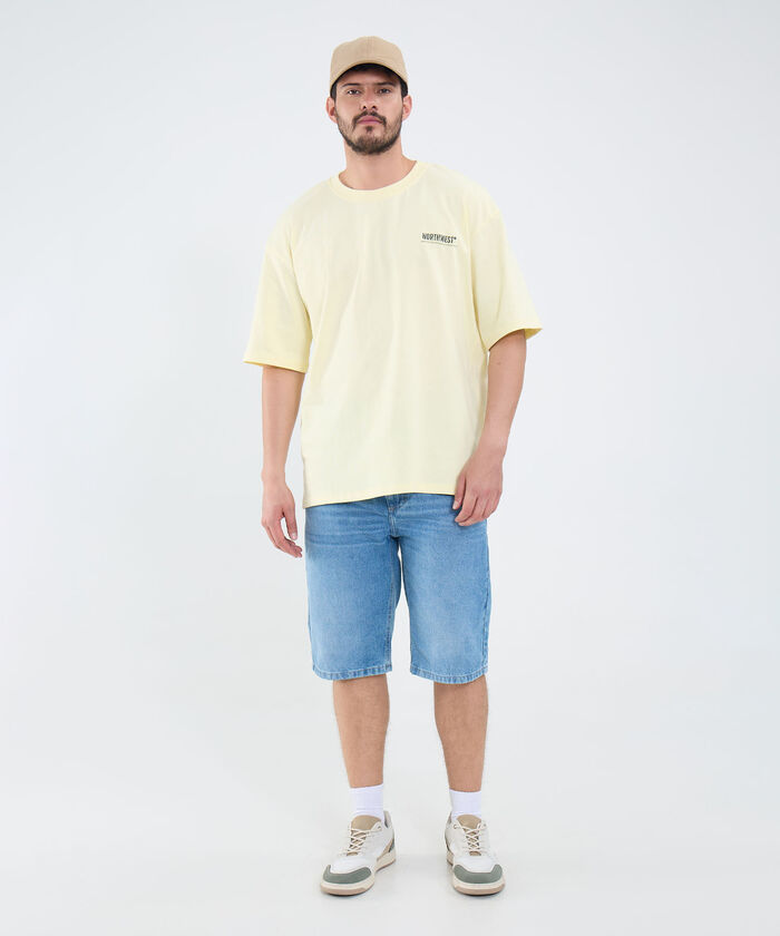 Camiseta Boxy Con Bordado