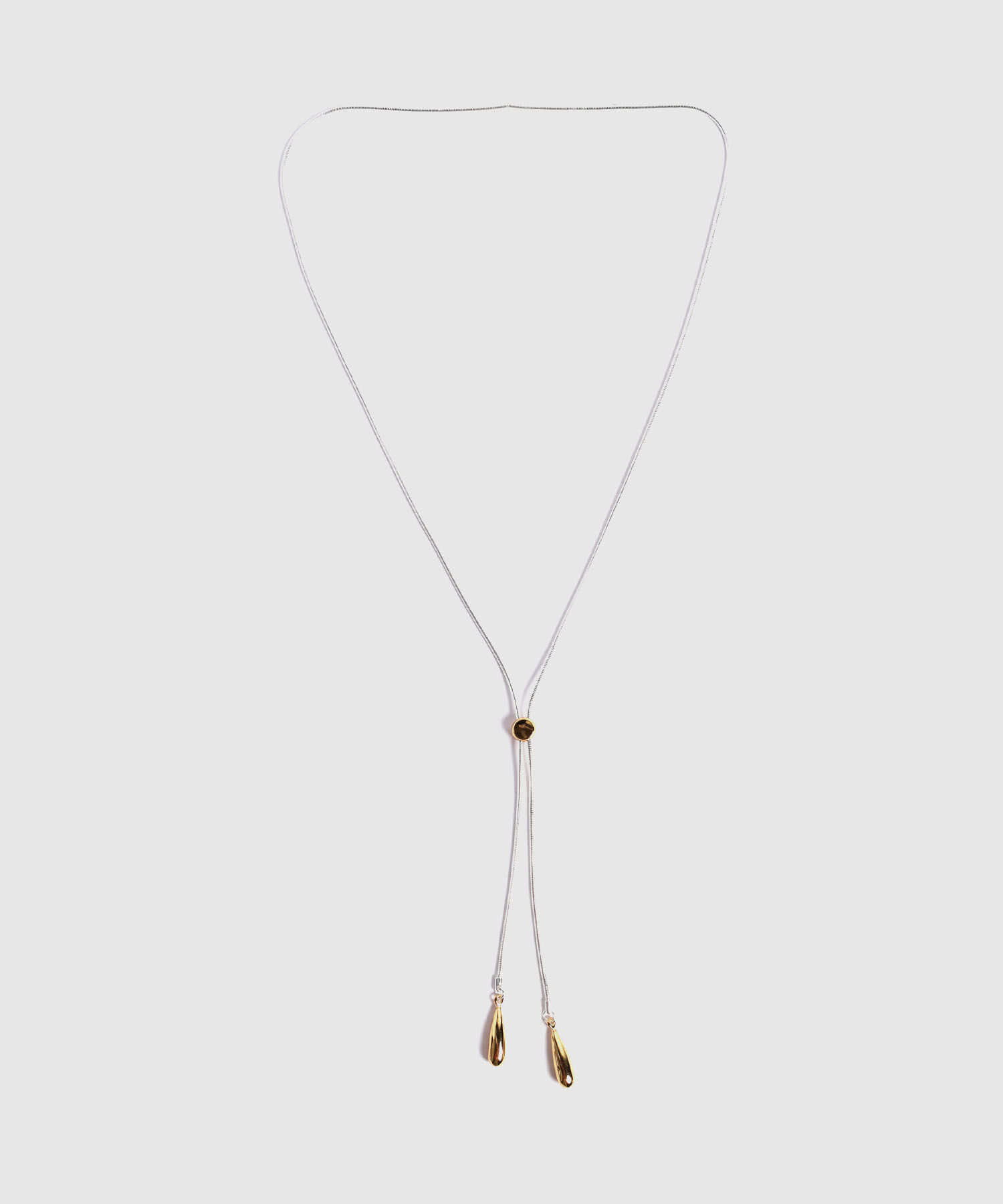 Collar Para Mujer Tipo Lazo con Gota Met&aacute;lica
