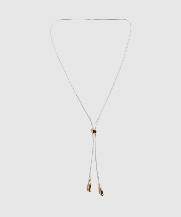 Collar Para Mujer Tipo Lazo con Gota Met&aacute;lica image number null