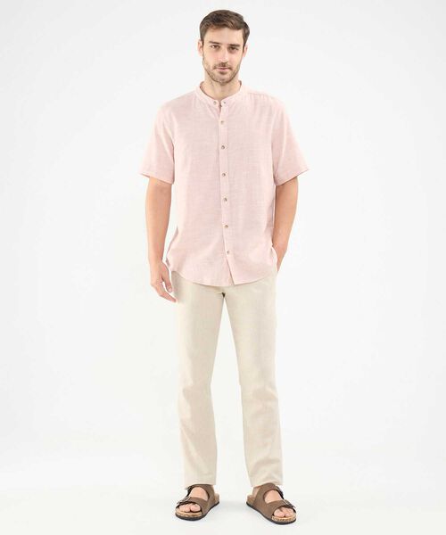 Camisa en Efecto Lino image number null