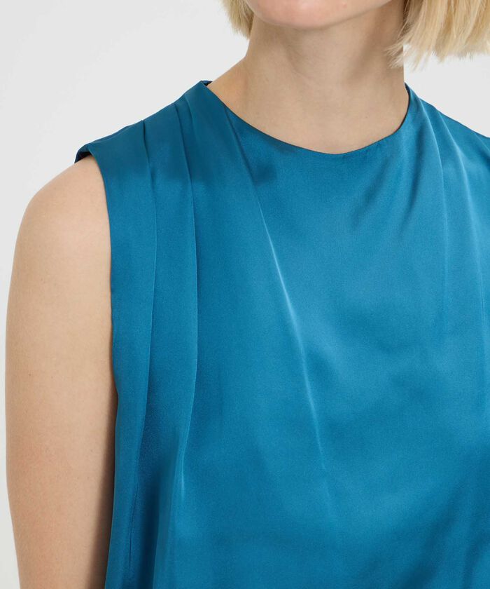 Blusa Unicolor Manga Sisa