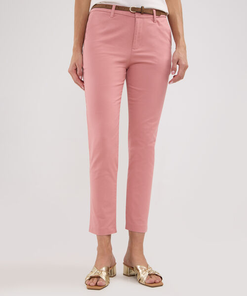 Pantalon Unicolor Chino Con Cinturon image number null