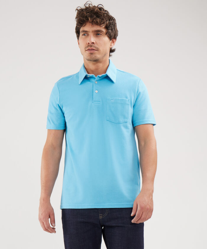 Polo Cuello Duro Con Bolsillo