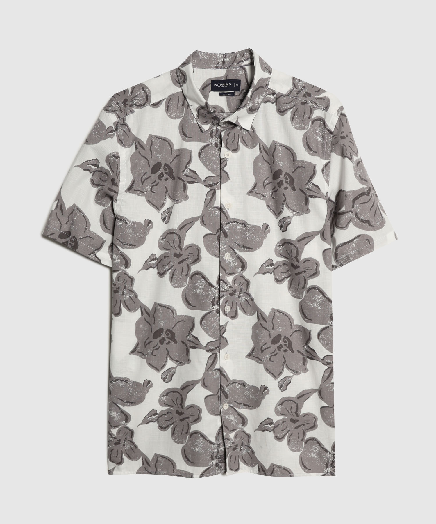 Camisa Manga Corta Estampada Base Lino