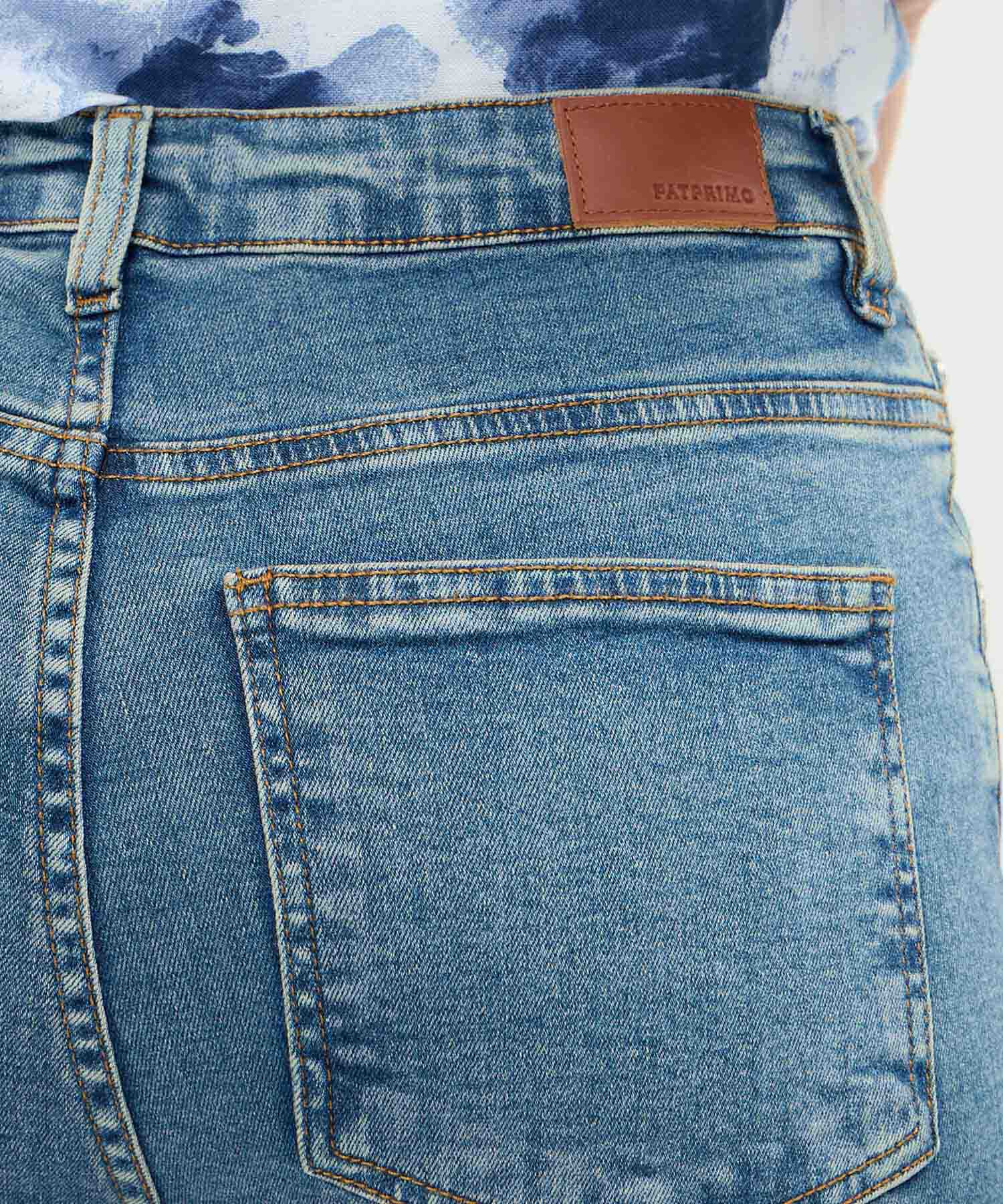 Jean Cropped Flare Para Mujer