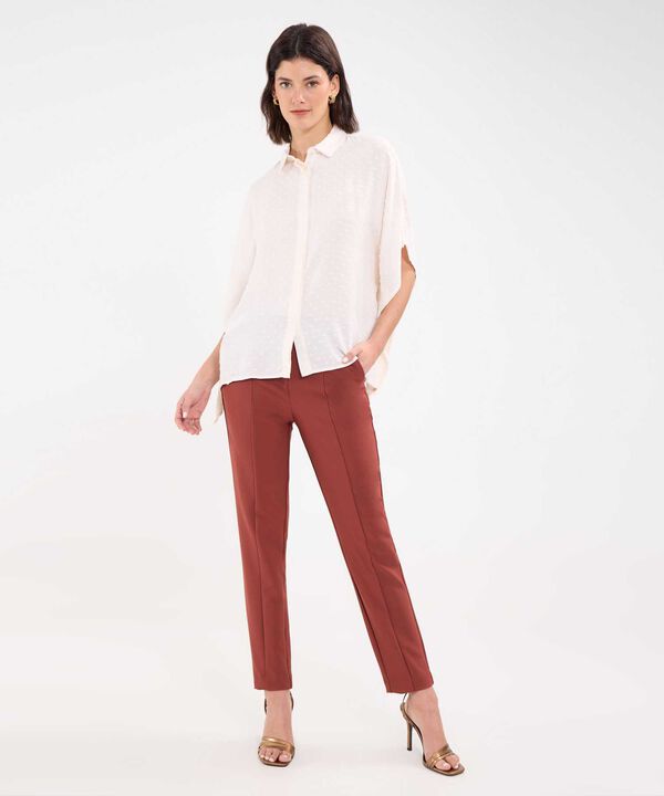 Camisa con Lunares en Tela