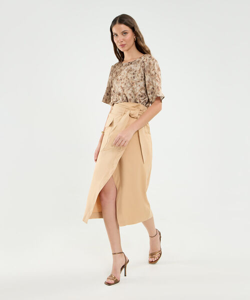 Blusa Manga Corta Para Mujer image number null