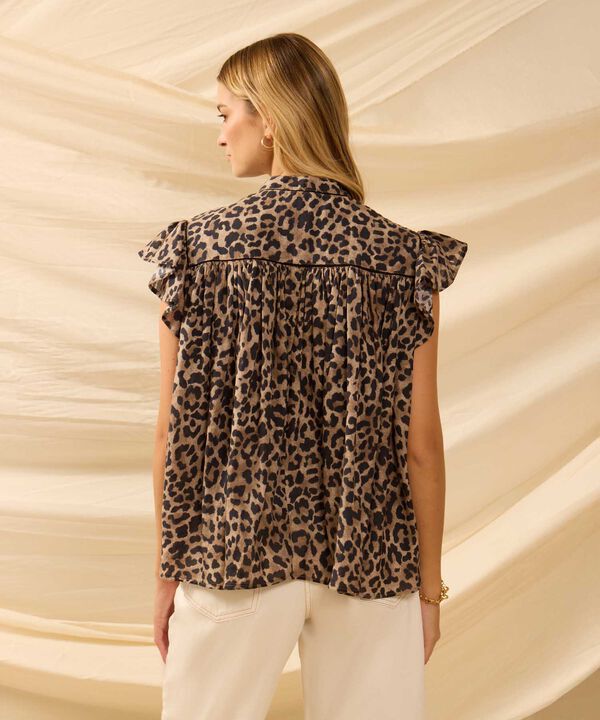 Blusa Fluida Con Mangas Mariposa Para Mujer