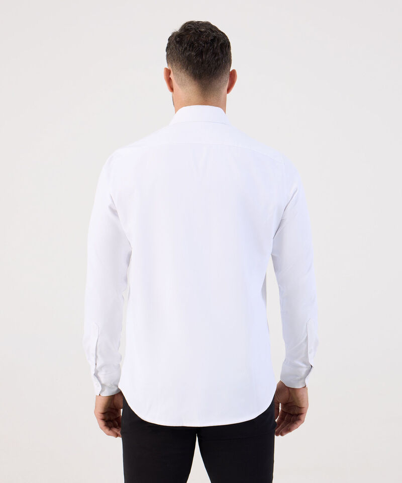 Camisa Formal De Manga Larga Con Bolsillo Para Hombre