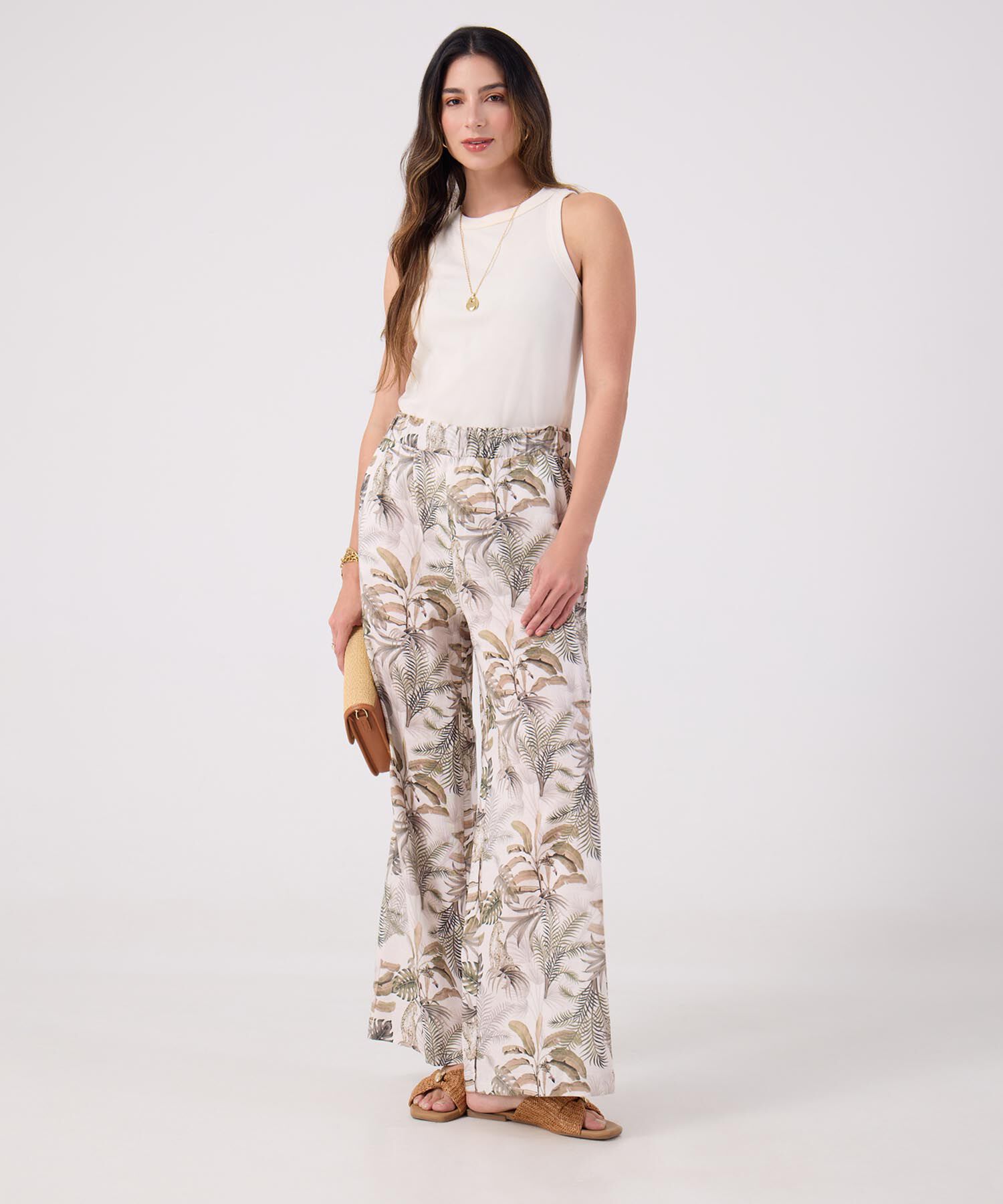 Pantalon Estampado Fluido 