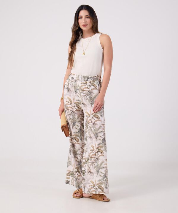 Pantalon Estampado Fluido 