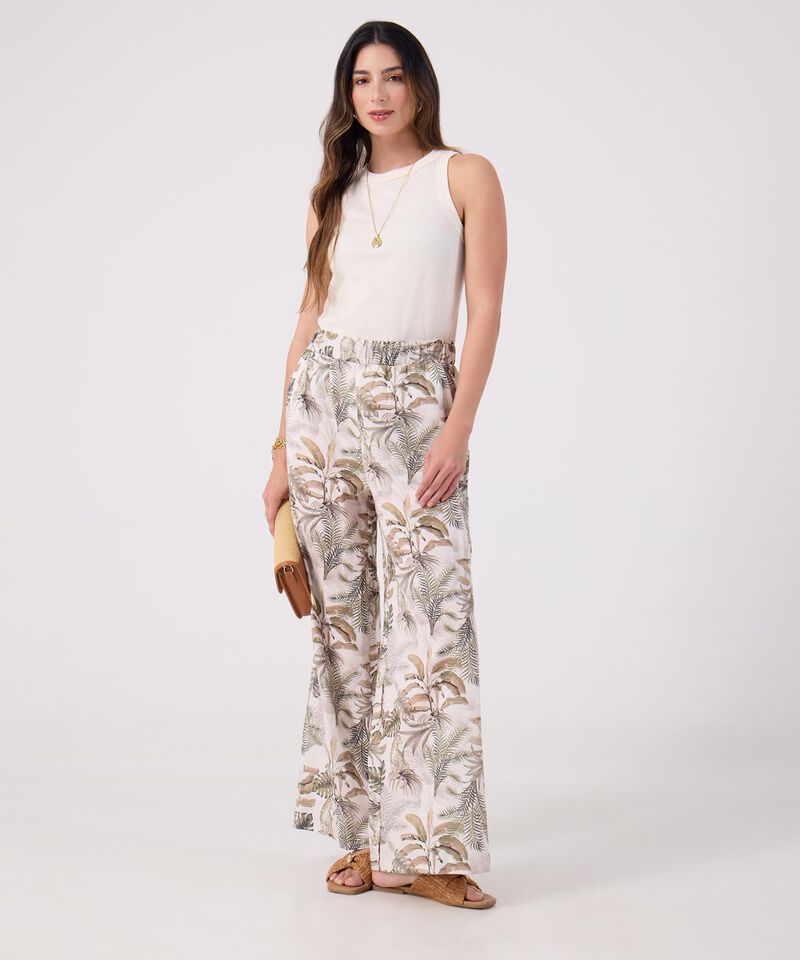 Pantalon Estampado Fluido 