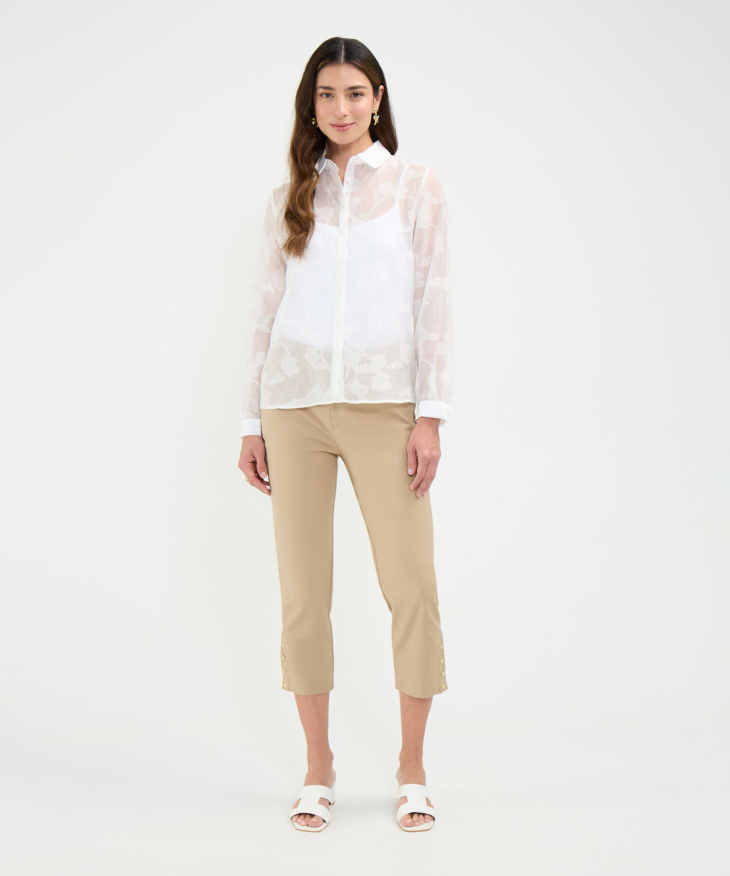 Pantalón Capri con Taches