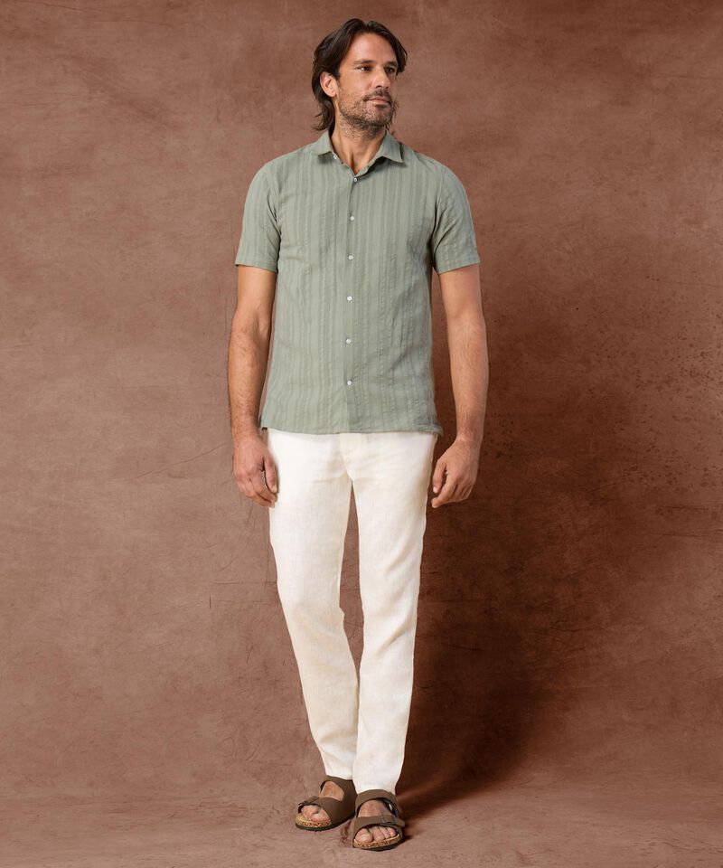 Camisa de Manga Corta Texturizada para Hombre