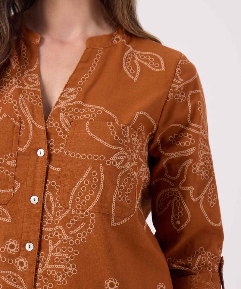 Blusa Texturizada Manga Larga 