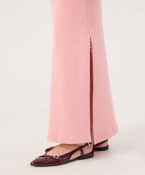 Falda Texturizada Con Abertura