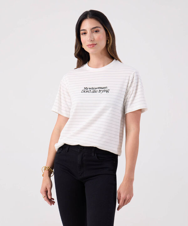 Camiseta Estampada Cuello Redondo  image number null