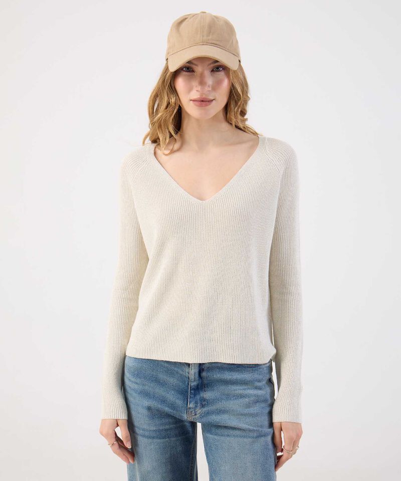 Saco Fino Tejido Cuello V Elegante Para Mujer